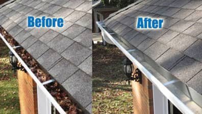 Dublin gutter cleaning before and after